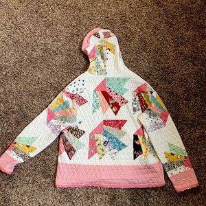 Silk Blossom zip up jacket